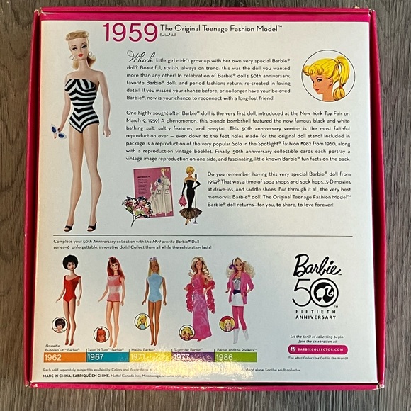 BRAND NEW IN BOX 50th Anniversary 2009 Edition “Original Teenage Model” Barbie - Picture 2 of 2